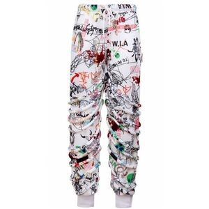 W.I.A Multi Color Brushstroke Jogger Sweatpants L